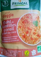 Dahl de lentilles corail au lait de coco