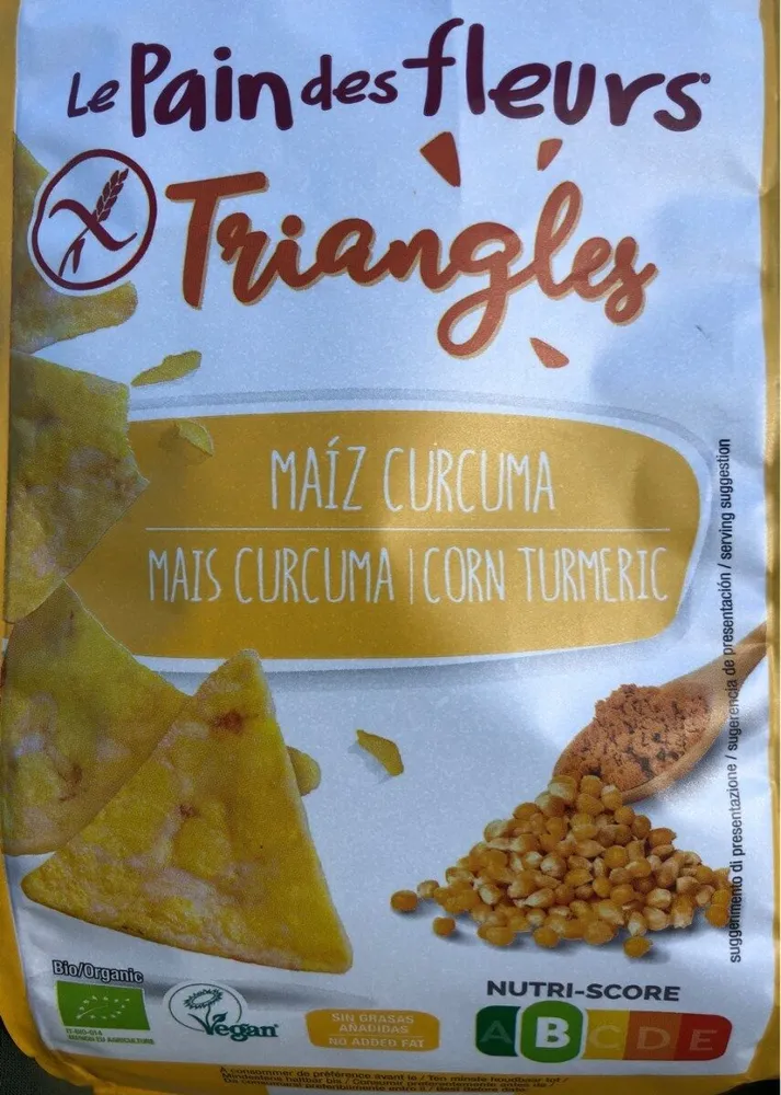 le pain des Fleurs mais kurkuma Triangles