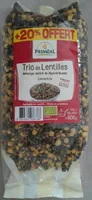 Trio de lentilles. Mélange coloré