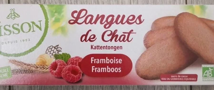 Langues de chat framboise
