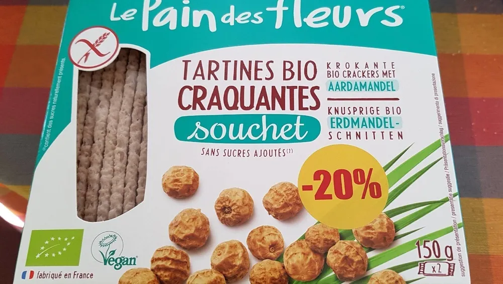 Tartines bio craquantes au souchet - le pain des fleurs