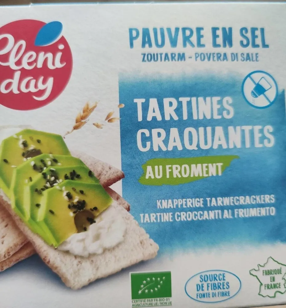 Tartines craquantes au froment pauvre en sel