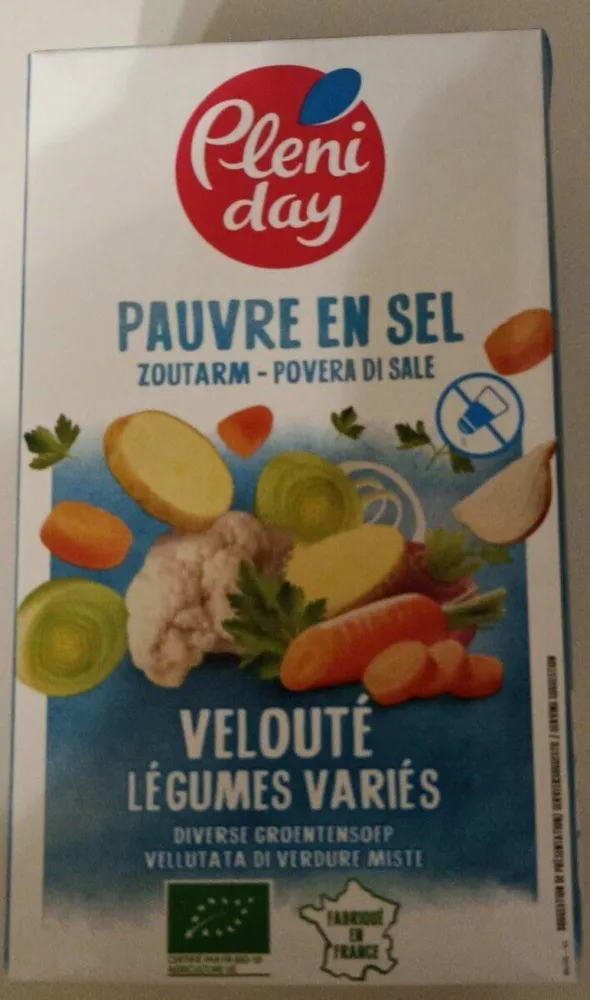 Velouté Légumes Variés Pauvre en sel