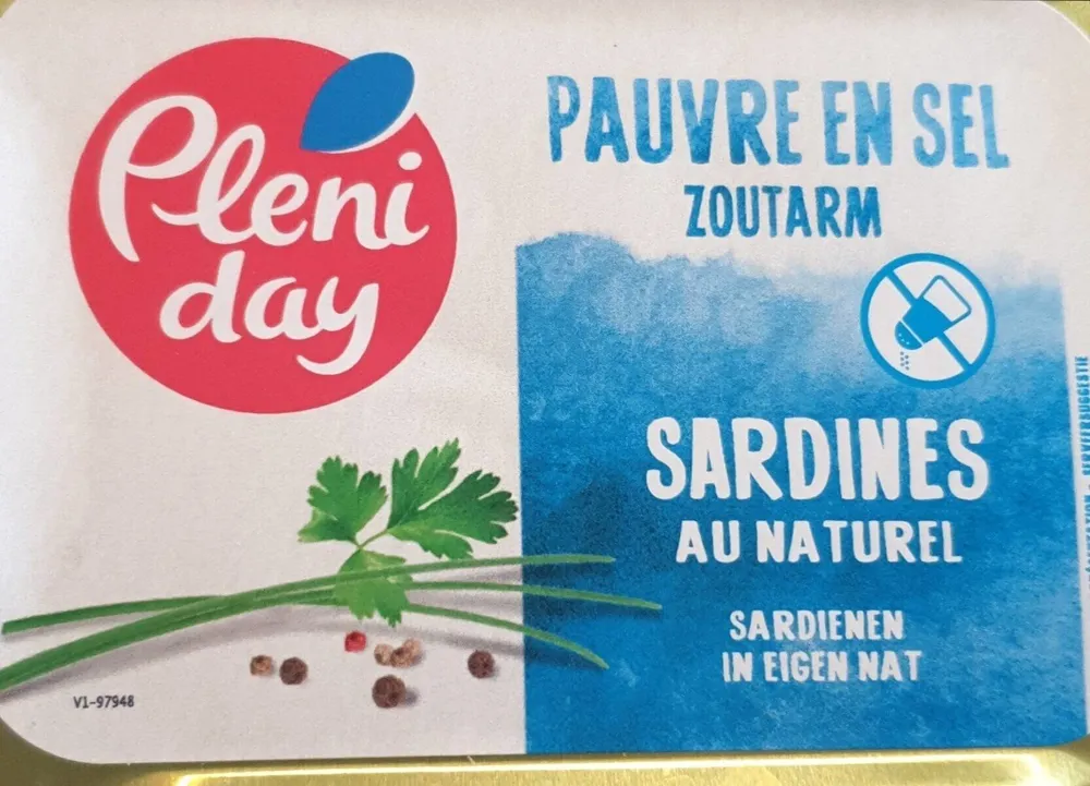 Sardines au naturel pauvre en sel