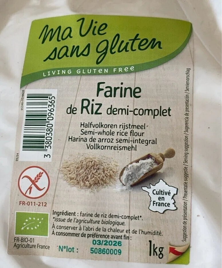 farine de riz demi-complet
