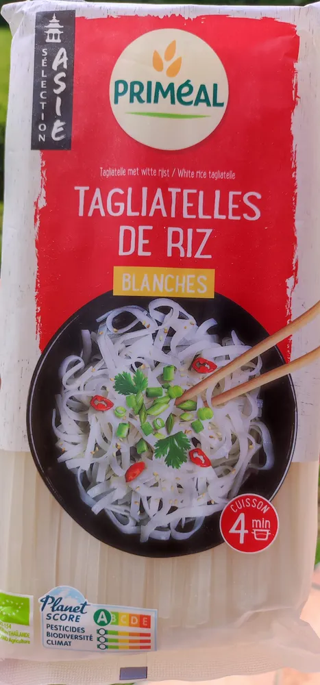Tagliatelles de riz blanches