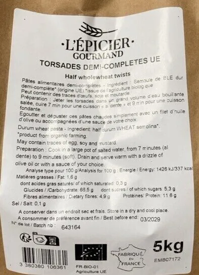 Torsades demi-complètes