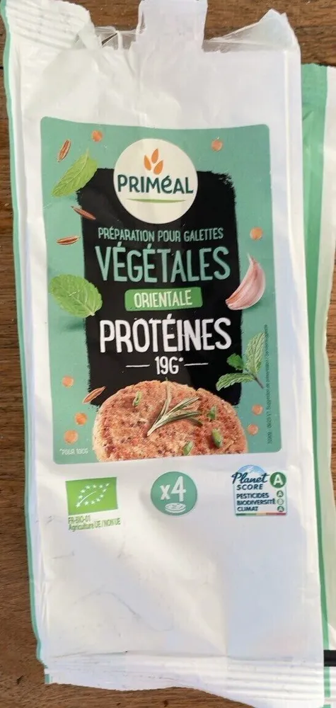 Préparation pour galettes végétales (orientale)