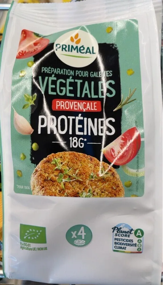 Préparation pour galettes végétales provençale