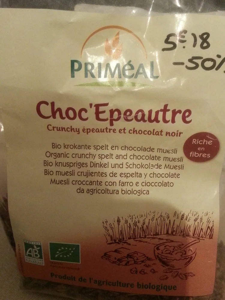 Choc'Épeautre - Crunchy épeautre et chocolat noir