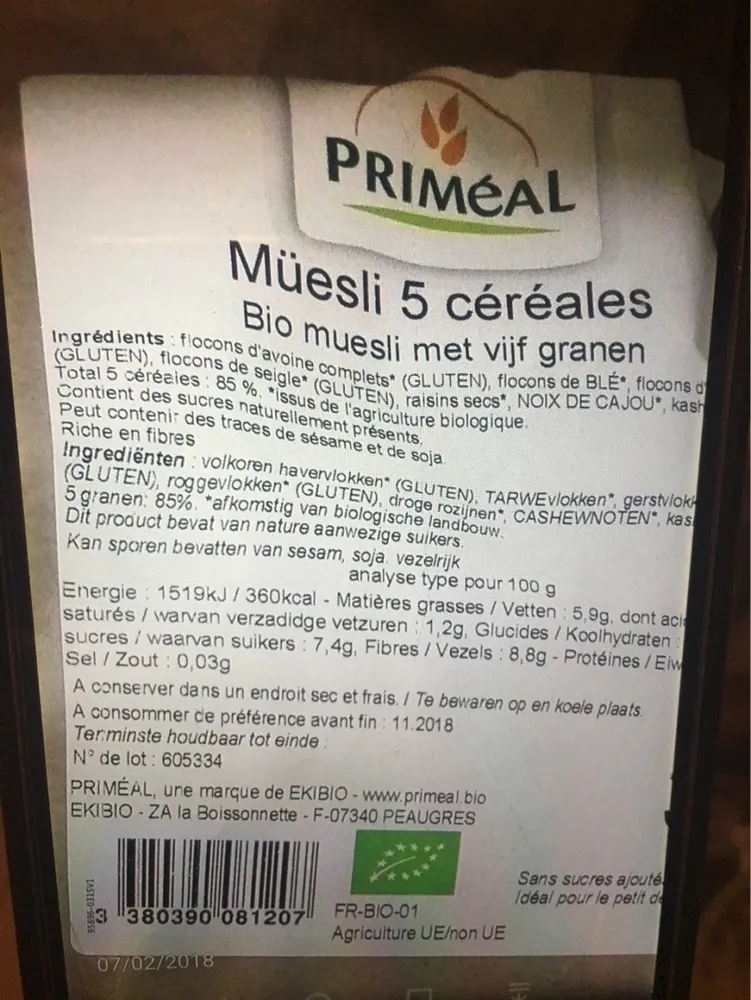 Muesli 5 cereales