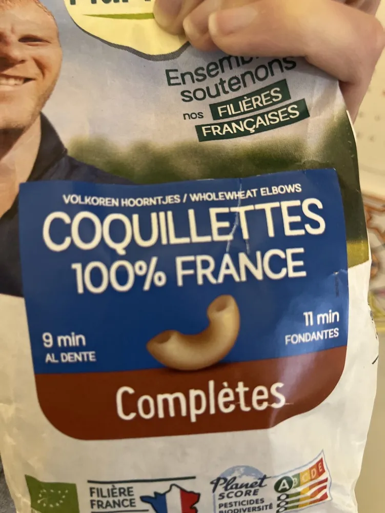 Coquillettes complètes bio
