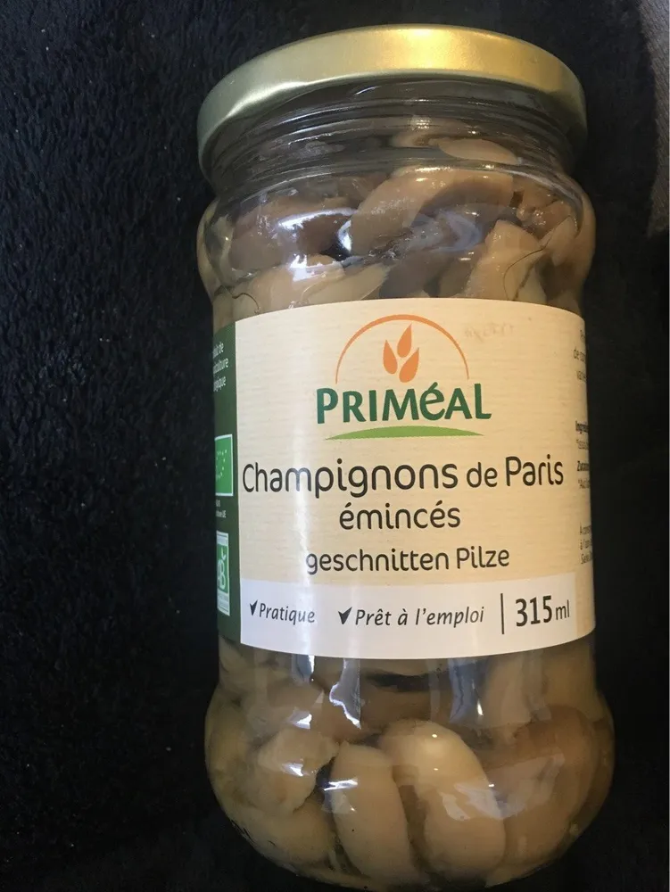 Champignons De Paris émincés En Conserve Bio - 280ML - Priméal
