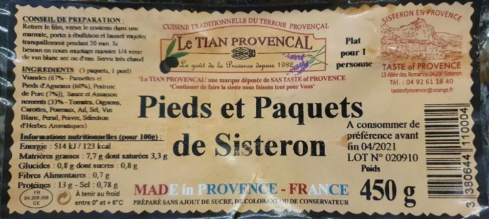 Pieds et Paquets de Sisteron