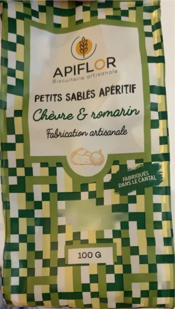Petits sablés aperitif chèvre et Romarain