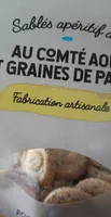 Sablés apéritif au comté AOP et graines de pavot
