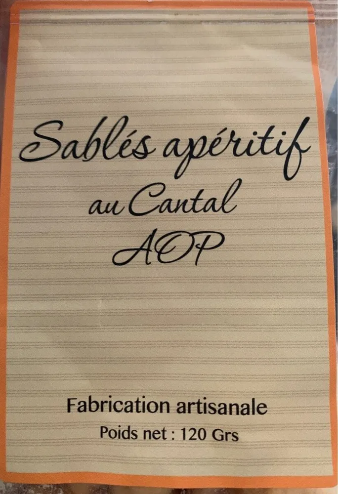 Sablé apéritif au Cantal
