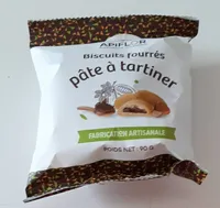 Biscuits fourrés à  la pâte à  tartiner