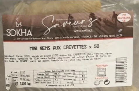 Mini nems auc crevettes