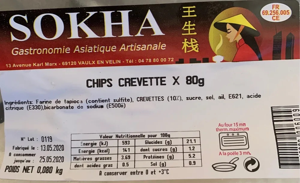 CHIPS CREVETTE X 80g