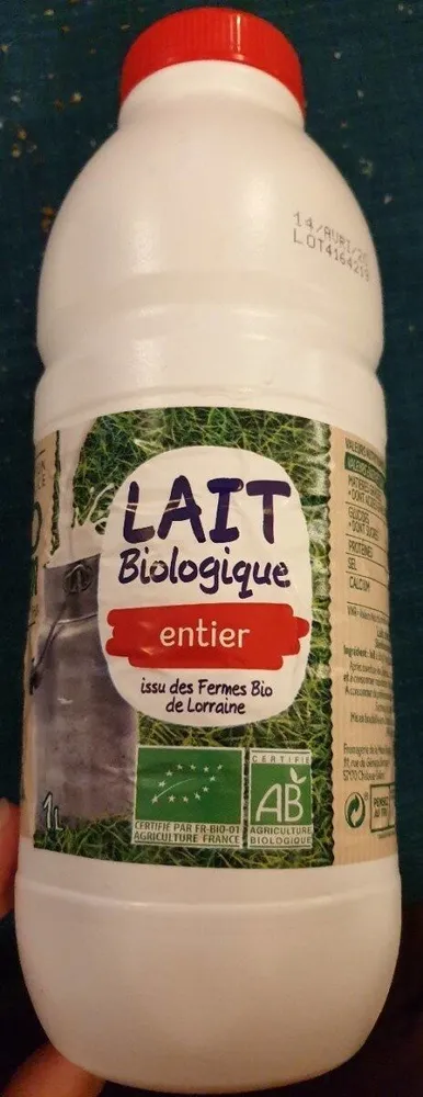 Lait biologique entier
