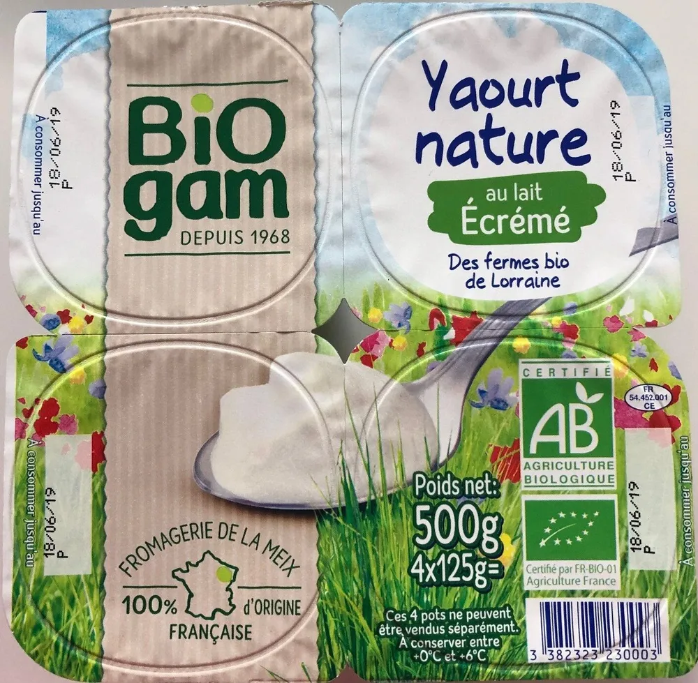 Yaourt Nature au lait Écrémé