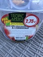 Olive verte dénoyautée à l'orientale
