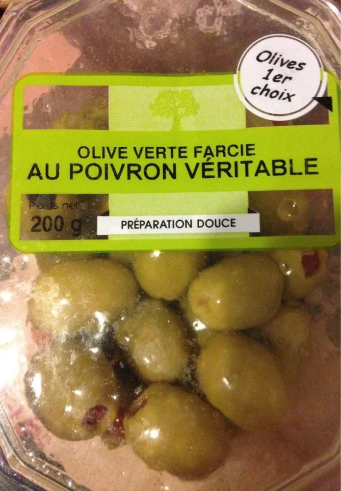Olives vertes farcies au poivron veritable