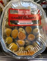 Olive verte cassee piquante
