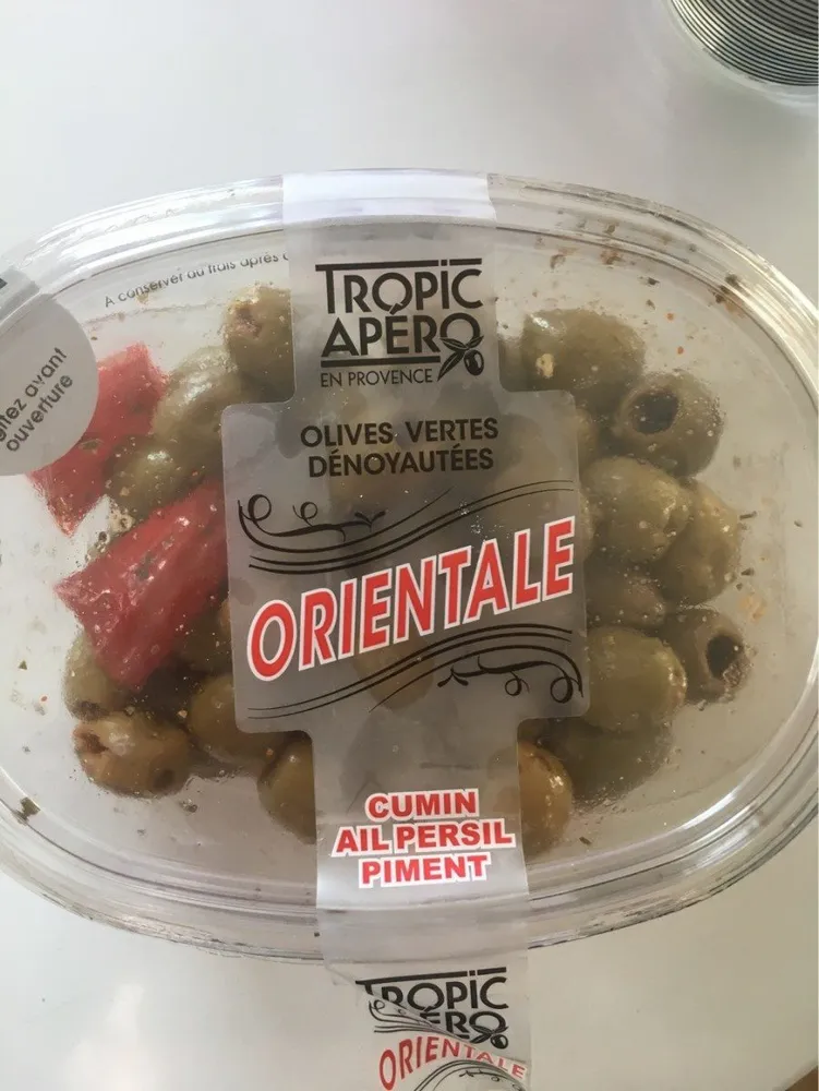 Olives vertes dénoyeutées orientale