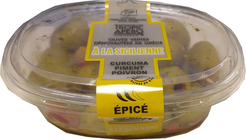 OLIVE VERTE DENOYAUTEE A LA SICILIENNE