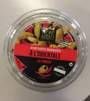 Olives vertes dénoyautées à l'orientale - au piment