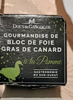 Gourmandise de bloc de foie gras à la pomme