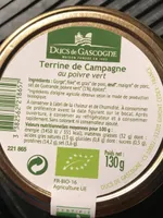 Terrine de campagne au poivre vert