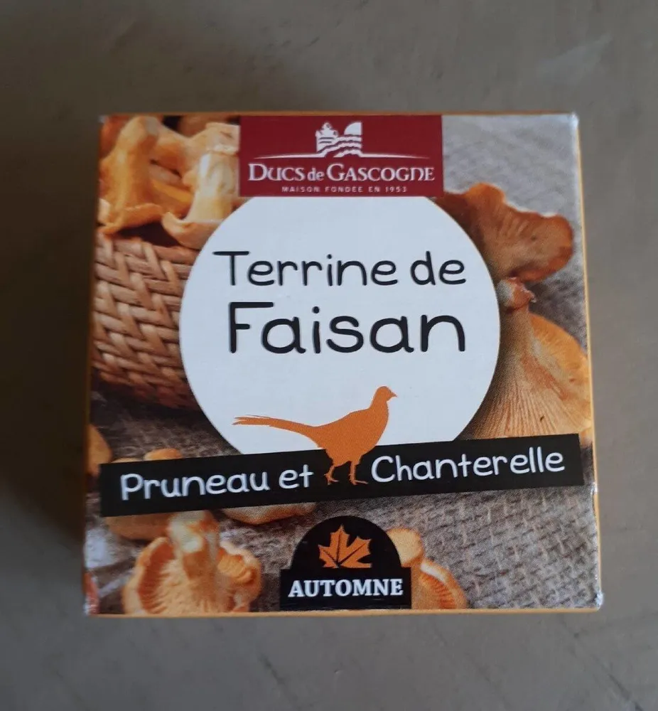 Terrine de faisan pruneau et chanterelle