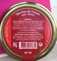 Terrine de faisan aux raisins