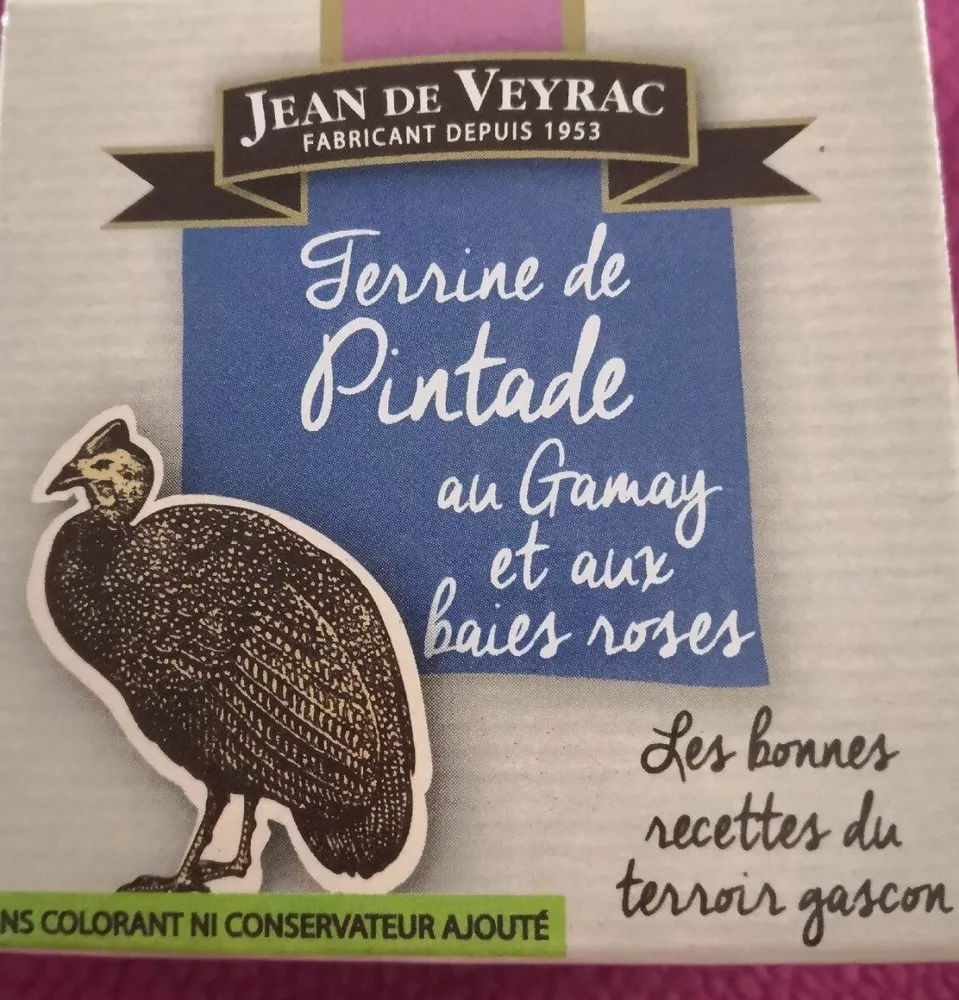Terrine de pintade au gamay et aux baies roses