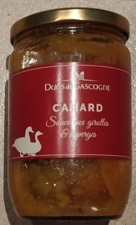 Canard sauce aux girolles et asperges