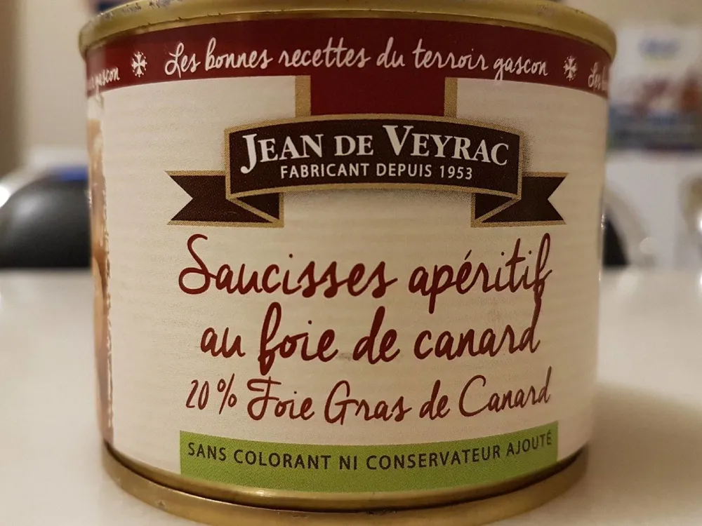 Saucisses apéritif au foie de canard