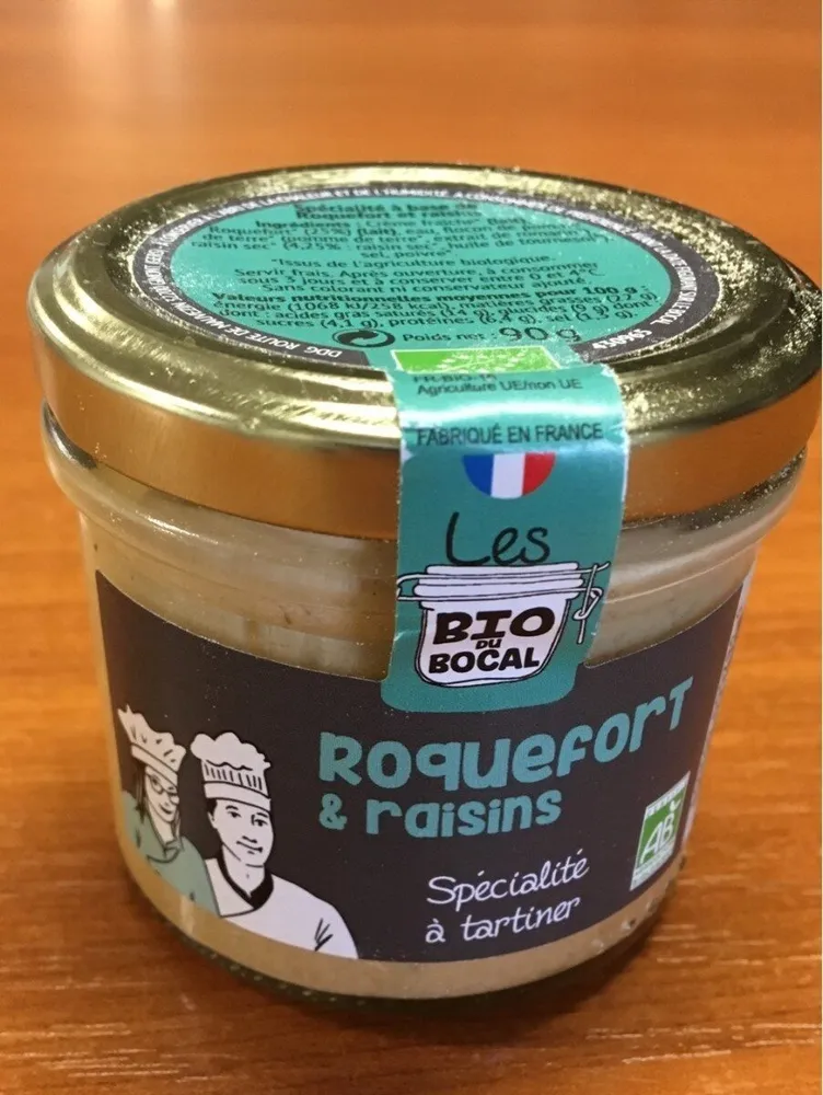 Spécialité à base de roquefort et raisins