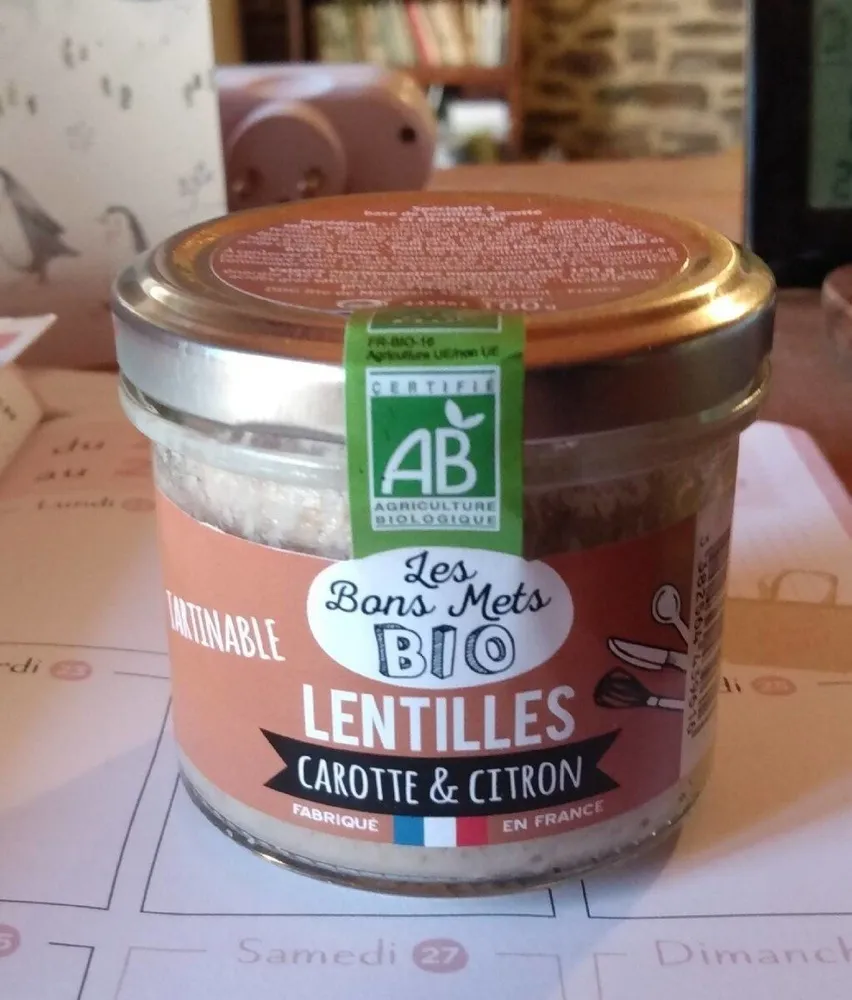 Tartinable lentilles