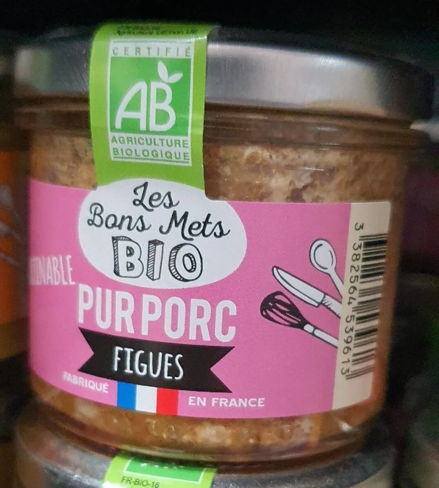 Les bons mets bio tartinable pur porc figues