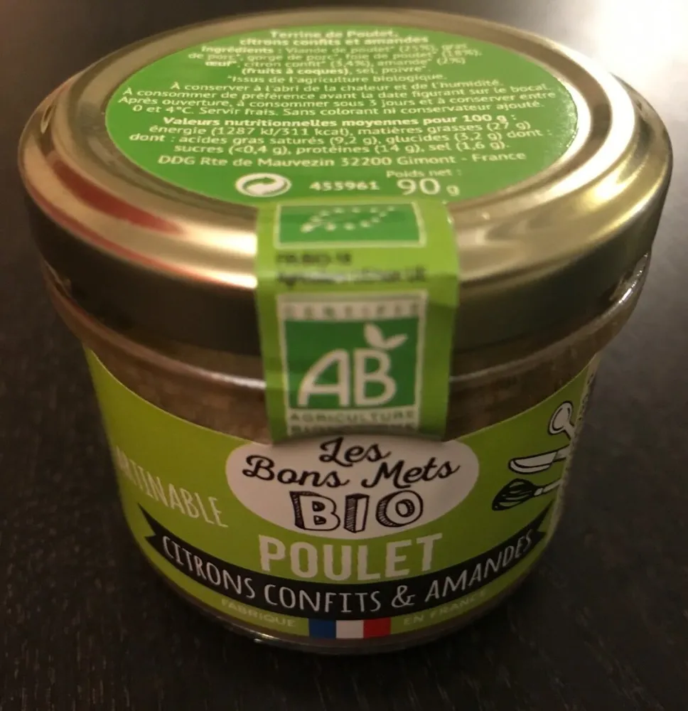 Poulet citrons confits & amandes