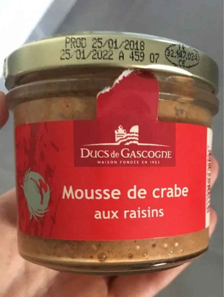 Mousse de crabe aux raisins