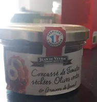 Concassé de tomates séchées, Olive vertes et Graines de fenouil.