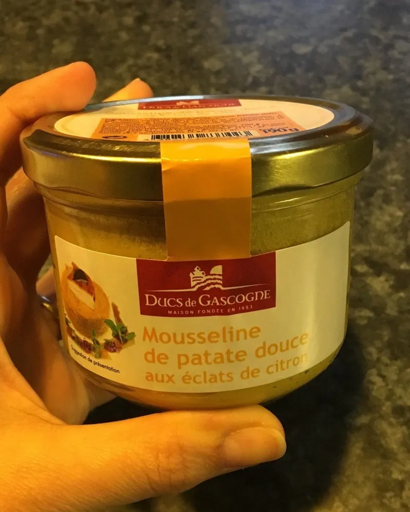 Mousseline de patate douce aux éclats de citron