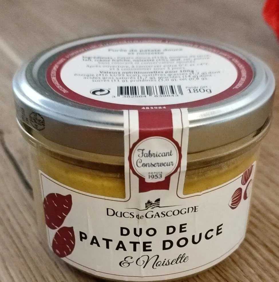 Duo de patate douce et noisette