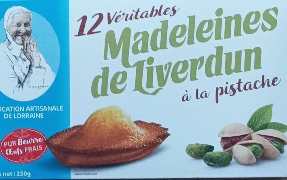 Madeleines de Liverdun à la pistache