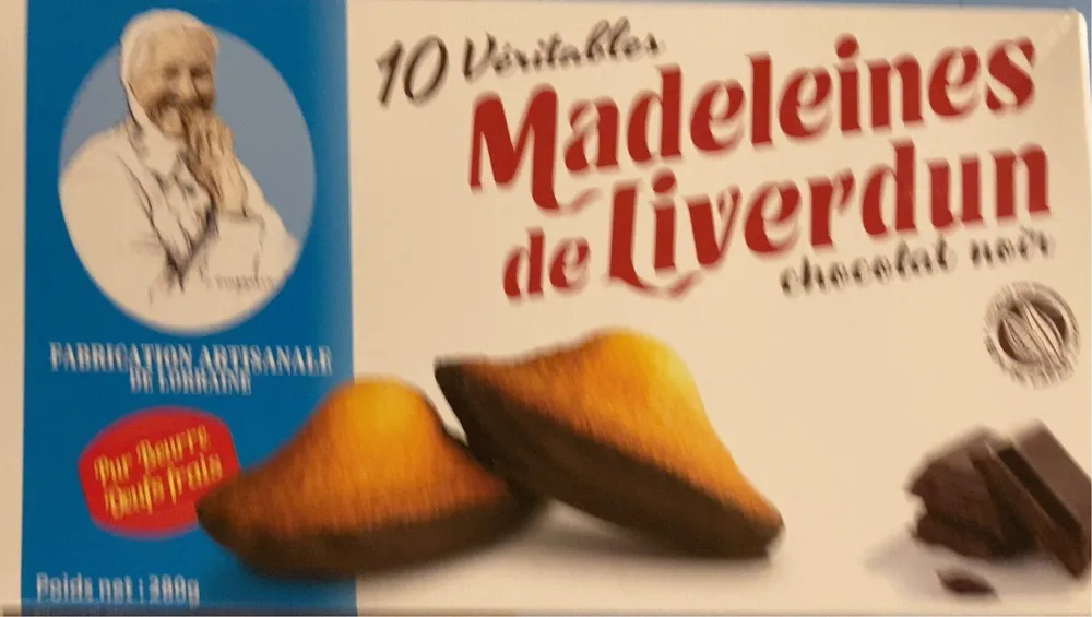 Madeleines de Liverdun chocolat noir