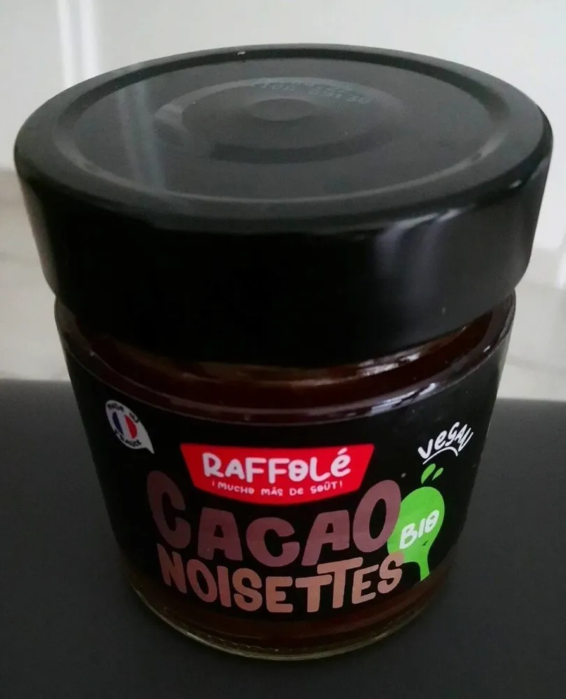 Crème à tartiner vegqn aux noisettes et cacao bio